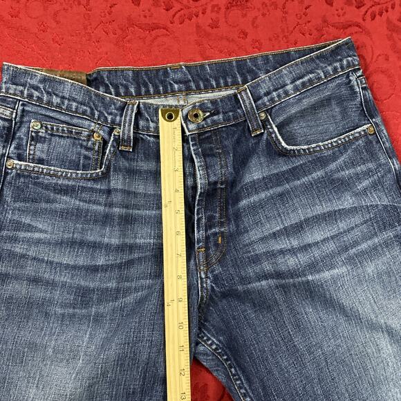 J Brand WALKER Relaxed Straight Leg Jeans 36 34x30” Button Fly Dark Made In USA - Picture 7 of 13